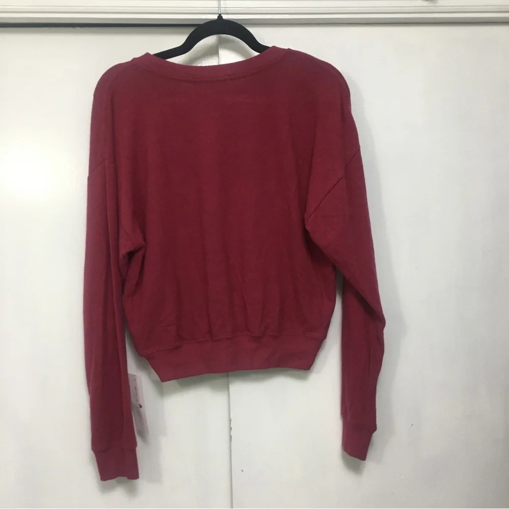 Spiritual Gangster Wine Give Love Malibu Crewneck Cozy Sweatshirt Red Medium M - Picture 2 of 5